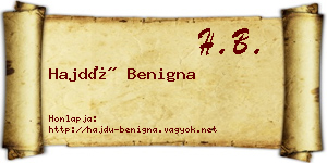 Hajdú Benigna névjegykártya
